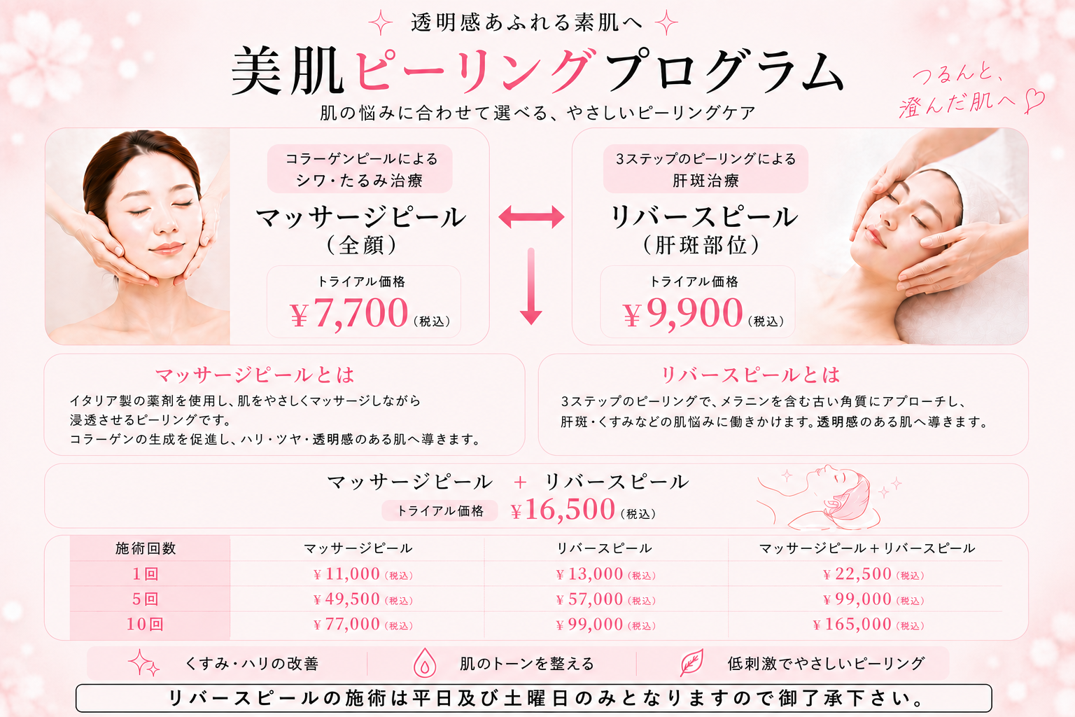 マッサージピール | 堀切皮膚科クリニック